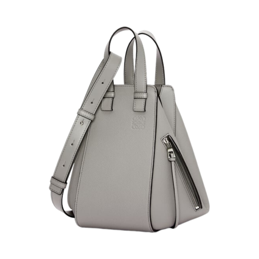 Loewe Small Hammock Bag In Soft Grained Calfskin Pearl Grey