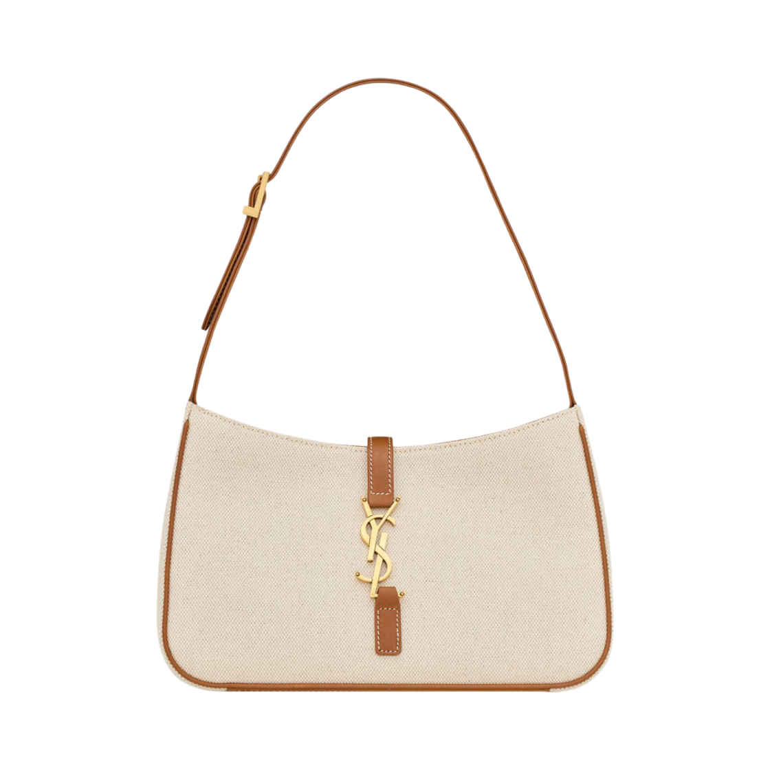 생로랑 르 5 아7 인 캔버스 앤 레더 그레지 앤 브릭(Saint Laurent Le 5 A 7 In Canvas And Leather Hobo Bag Grege And Brick) - 1