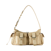 Zara Shoulder Bag with Pockets Beige
