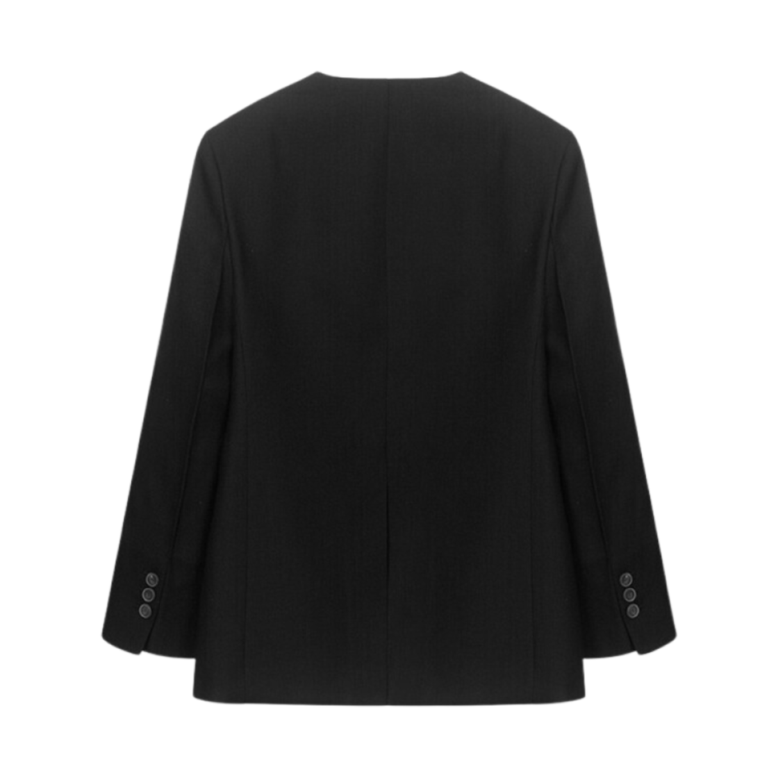 (W) 온앤온 칼라리스 슬릿 스티치 자켓 블랙((W) On&On Collarless Slit Stitch Jacket Black) - 2