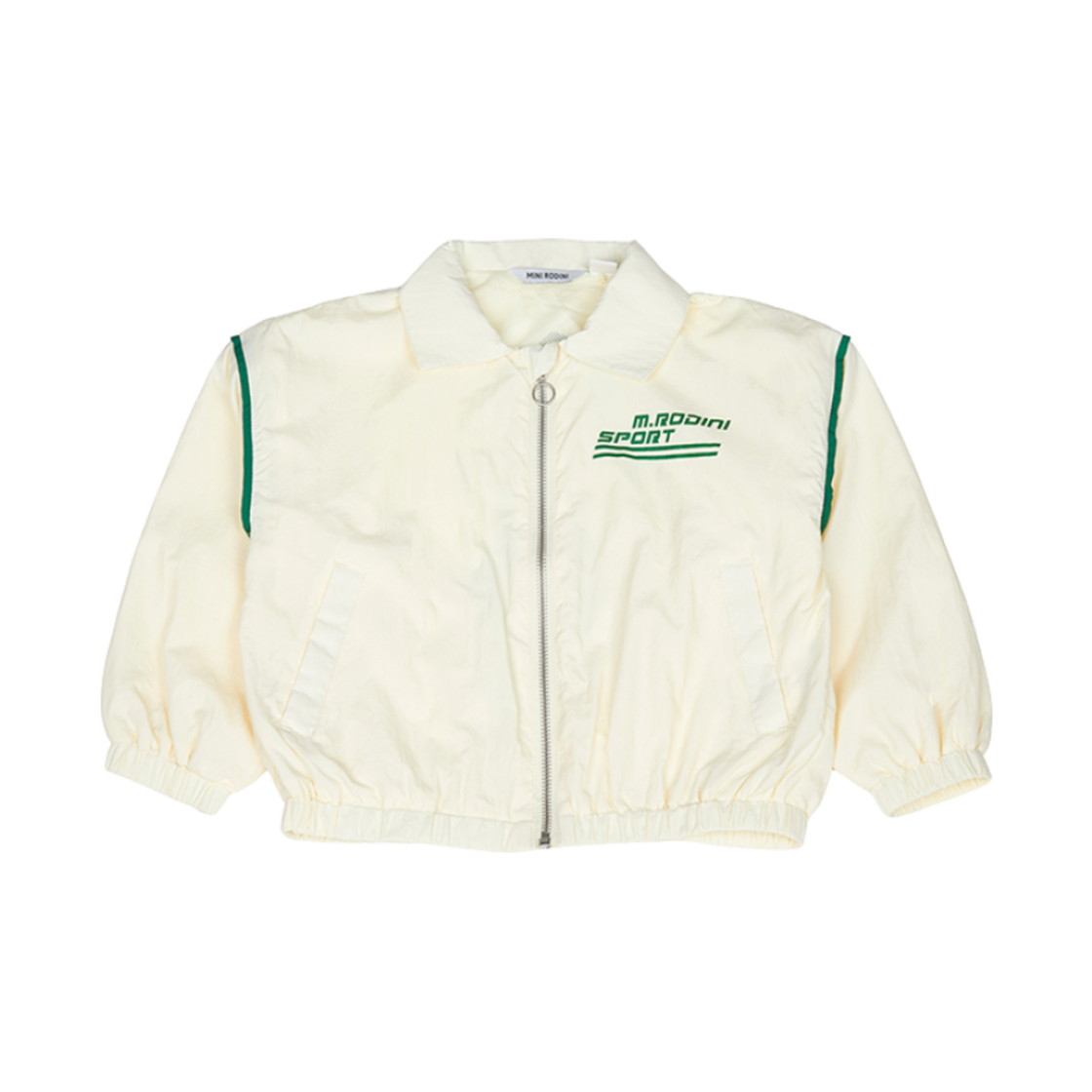 (키즈) 미니 로디니 웨이트 리프팅 SP 자켓 오프 화이트((Kids) Mini Rodini Weight Lifting SP Jacket Off White)