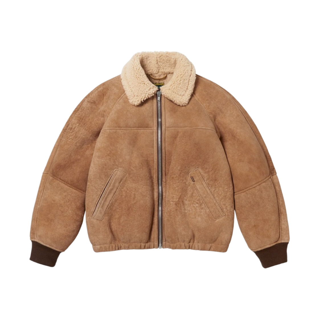 슈프림 x 쇼트 셔링 봄버 자켓 브라운 - 23FW