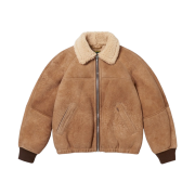 슈프림 x 쇼트 셔링 봄버 자켓 브라운 - 23FW
