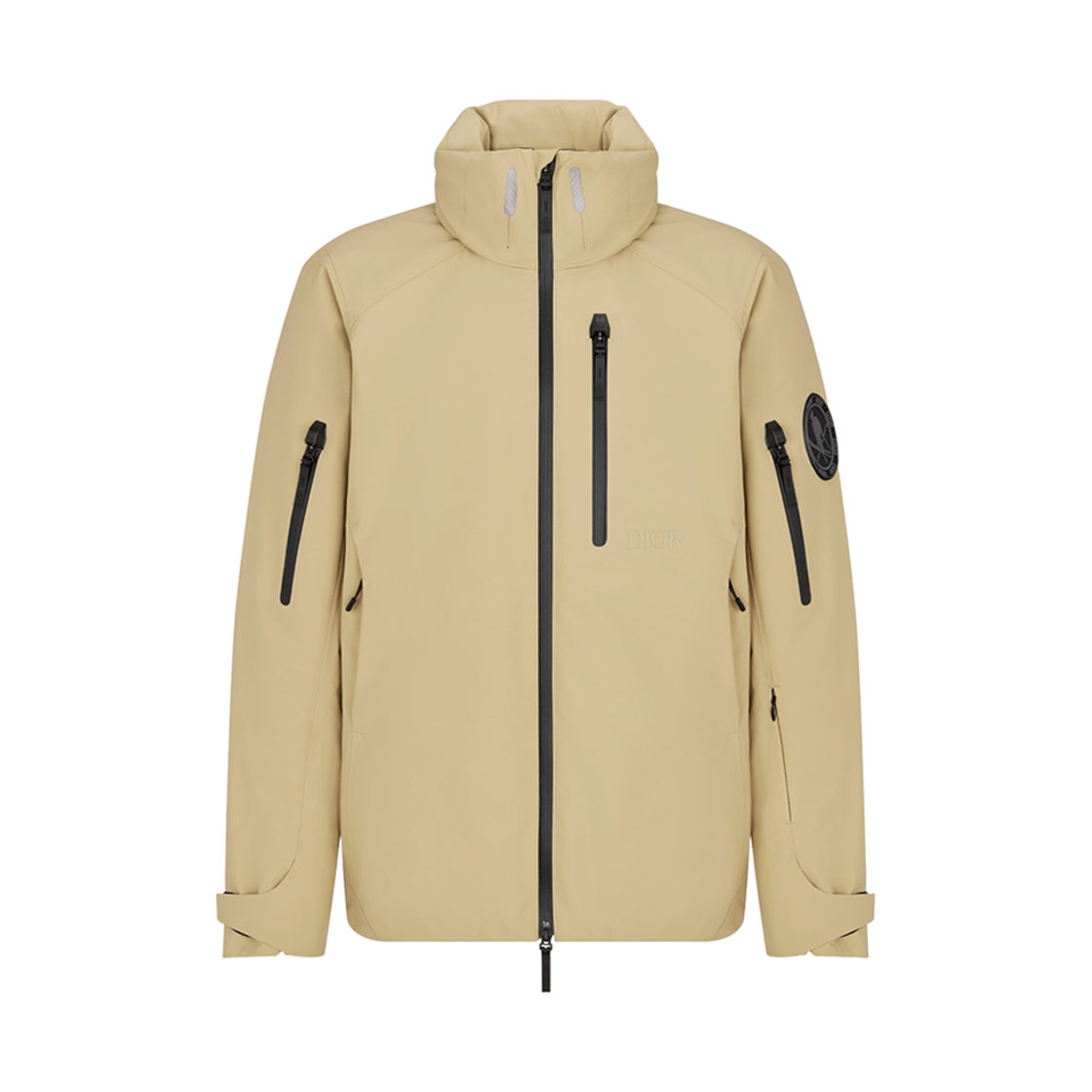 디올 데상트 리브 피터 도이그 쇼트 스키 파카 베이지 테크니컬 태피터(Dior Descente And Peter Doig Short Ski Parka Beige Technical Taffeta)