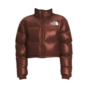 (W) The North Face Nuptse Short Jacket Dark Oak
