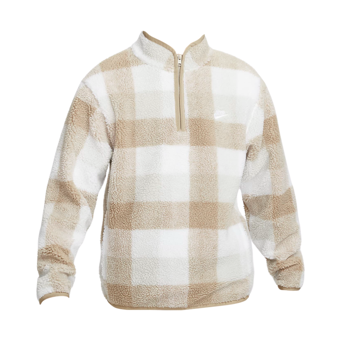 FZ0898-247 Nike Club Winterized Half Zip Jacket Khaki Sail - Asia