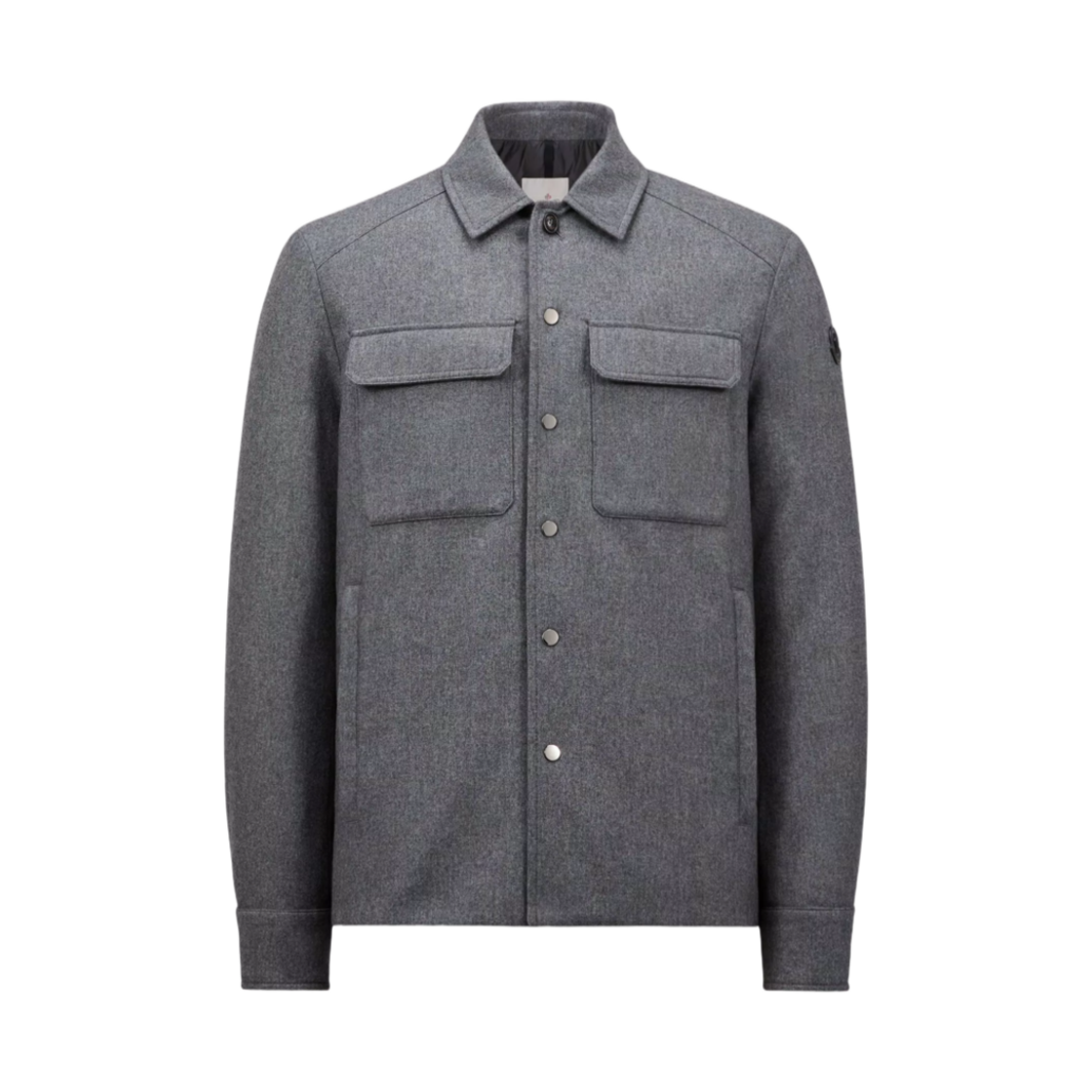 J2-091-1G00018-596LQ-940 Moncler Larribet Cashmere Down Shirt Jacket Dark Grey - 24FW