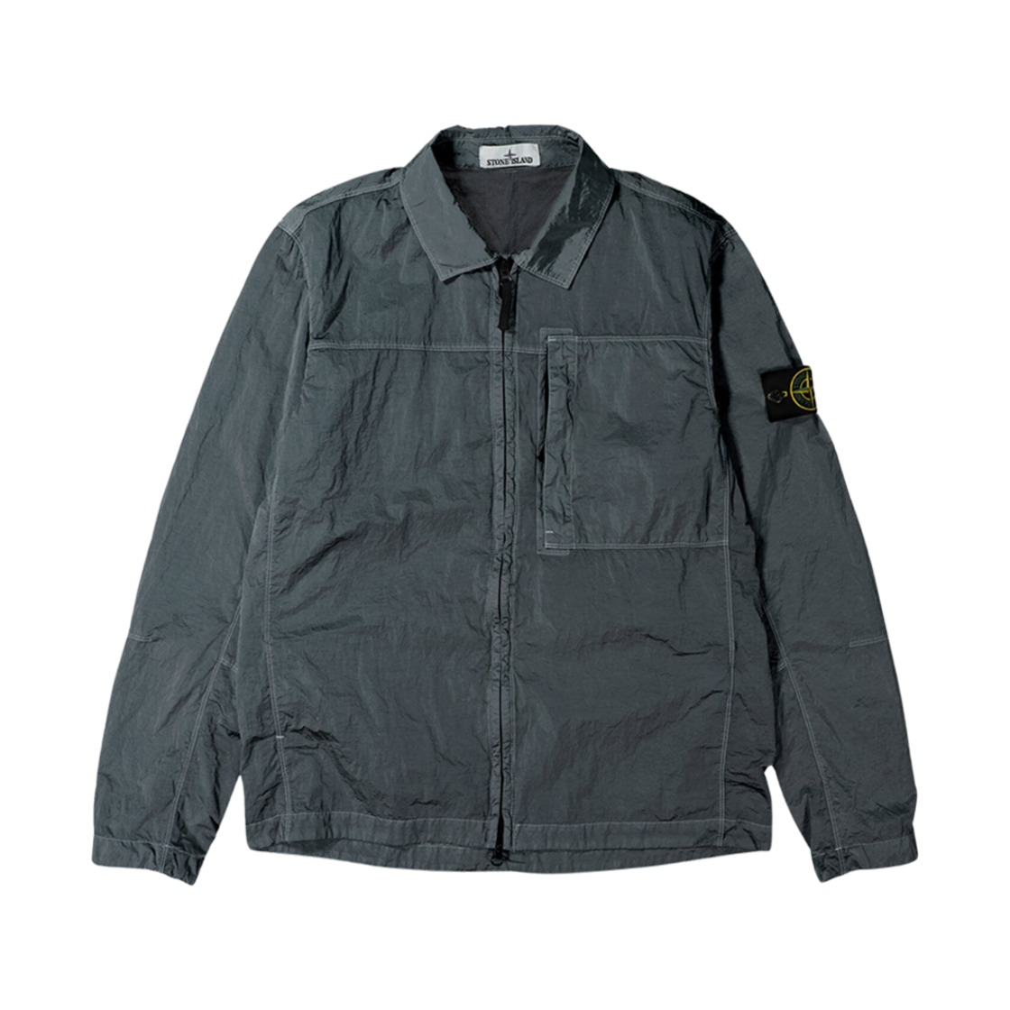 스톤 아일랜드 11819 나일론 메탈 인 에코닐 리제너레이티드 나일론 오버셔츠 다크 그레이 - 24FW(Stone Island 11819 Nylon Metal In Econyl Regenerated Nylon Overshirt Dark Grey - 24FW)
