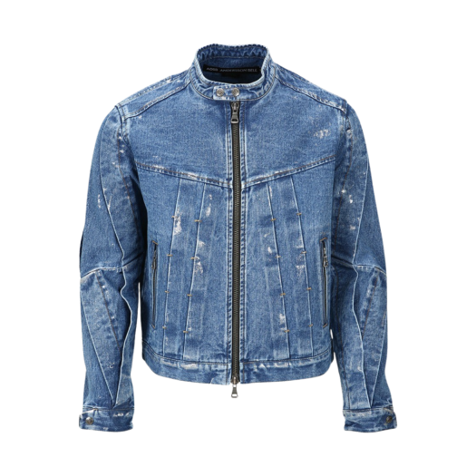 awa560m(BLUE) ADSB Andersson Bell Wax Coated Denim Motorcycle Jacket Blue