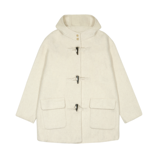 MF249NCT001CIVFR Margarin Fingers Hooded Wool Duffle Coat Ivory