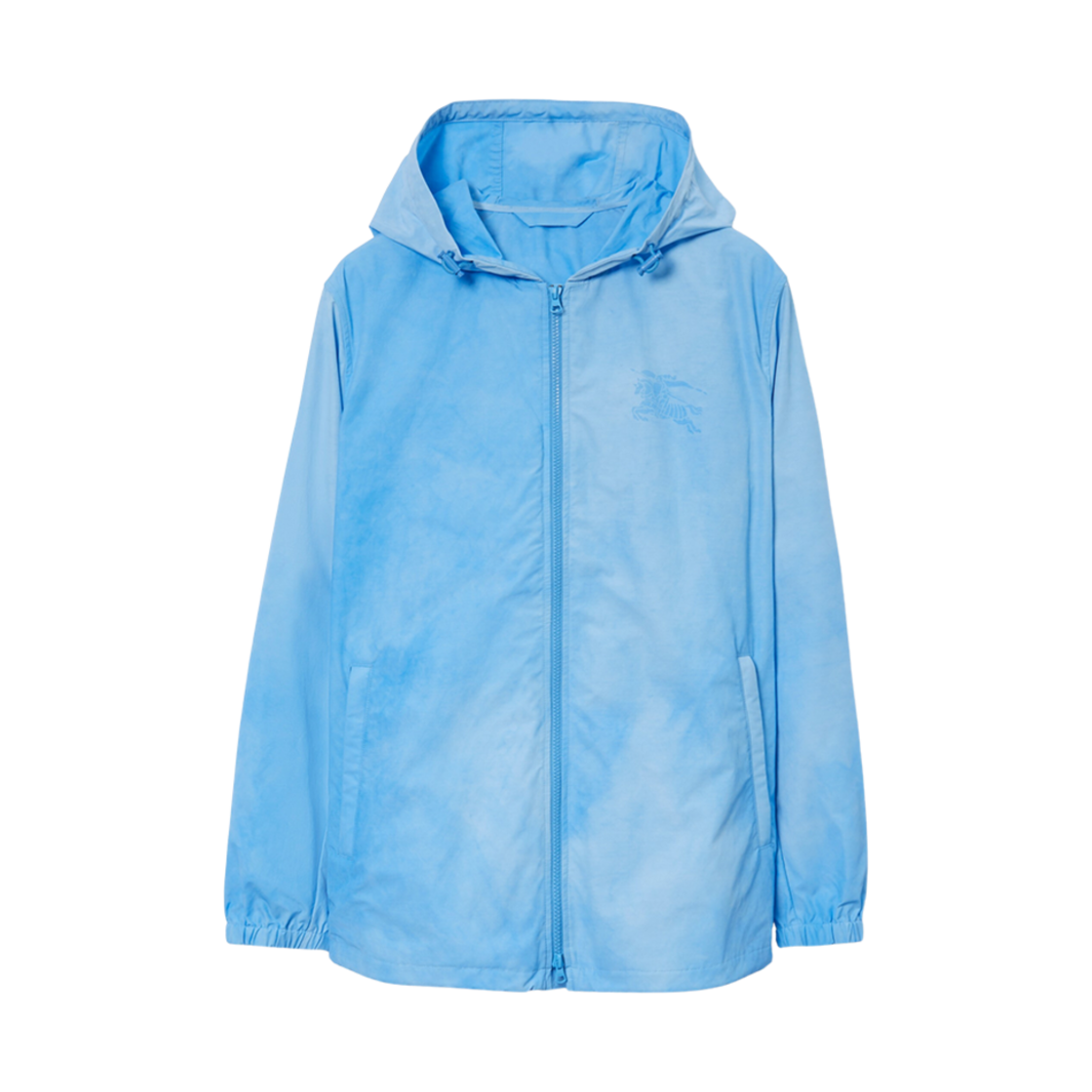 버버리 EKD 테크니컬 코튼 후드 자켓 브라이트 세룰리언 블루(Burberry EKD Technical Cotton Hooded Jacket Bright Cerulean Blue) - 1