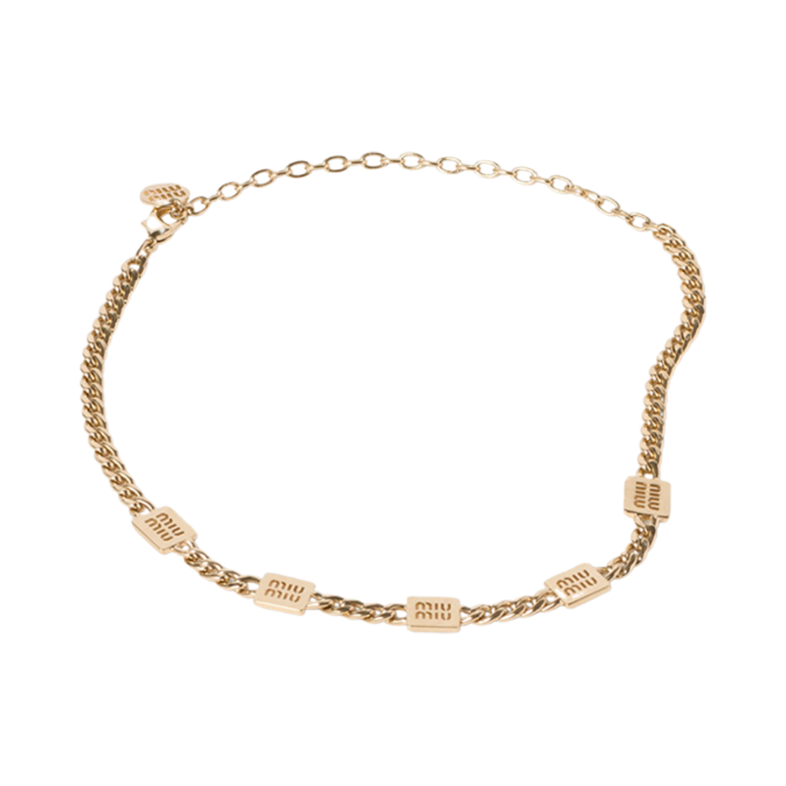 (W) 미우 미우 메탈 네클리스 골드((W) Miu Miu Metal Necklace Gold) - 1