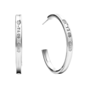 Tiffany & Co. 1837 Hoop Earrings Medium Silver