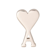 AMI de Coeur Stud Palladium Plated Brass Earring Silver (Single)