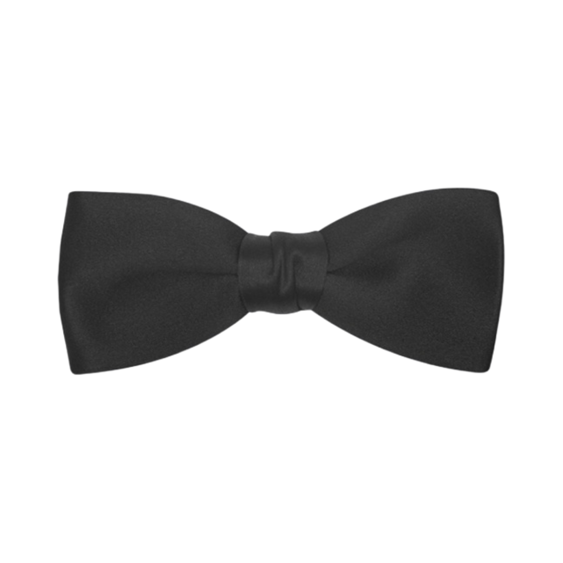 737305-3Y011-1000 Saint Laurent Yves Bow Tie in Silk Satin Black