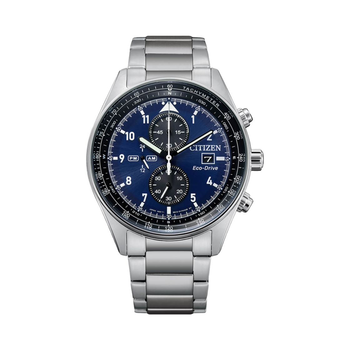 CA0770-81L Citizen Chronograph Eco-Drive 43mm Stainless Steel Blue Black Silver