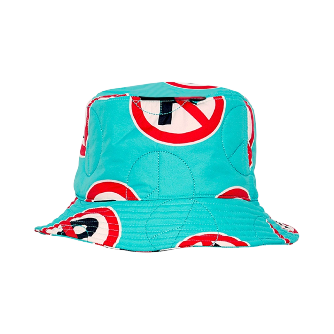 PMOHT078AQ Peaceminusone Quilted Bucket Hat #1 Aqua