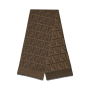 Fendi Wool Scarf Brown