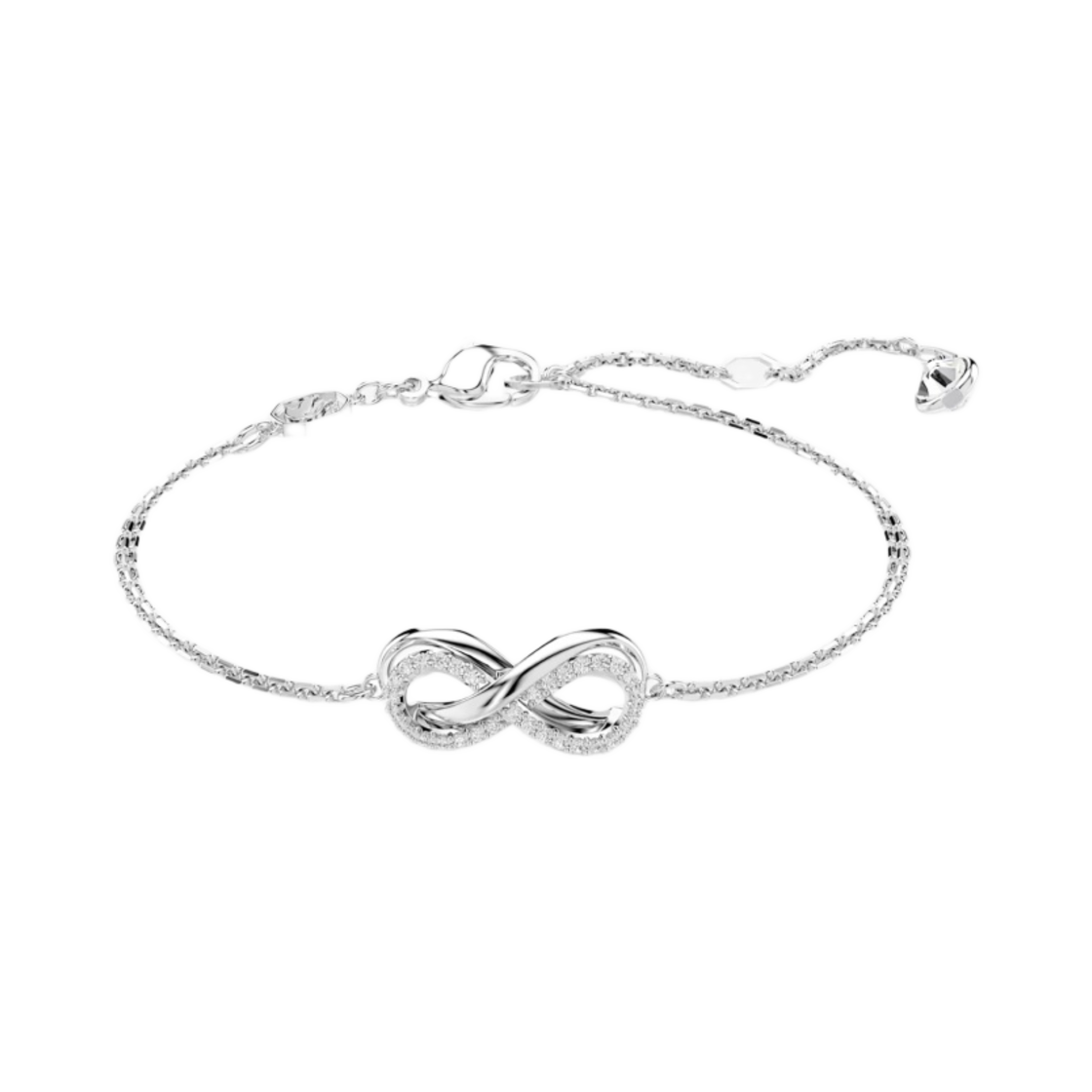 (W) 스와로브스키 하이퍼볼라 브레이슬릿 인피니티 화이트 로듐 플래팅((W) Swarovski Hyperbola Bracelet Infinity White Rhodium Plated)