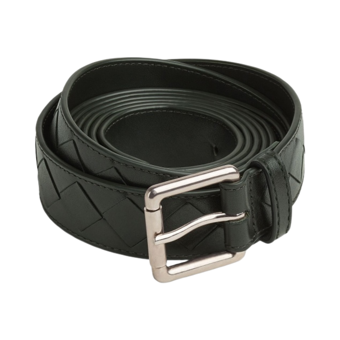 보테가 베네타 엑스트라 지퍼 인트레치아토 벨트 다크 그린(Bottega Veneta Extra Long Intrecciato Belt Dark Green) - 1