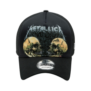 New Era x Metallica Double Skull A-Frame Trucker Ball Cap Black
