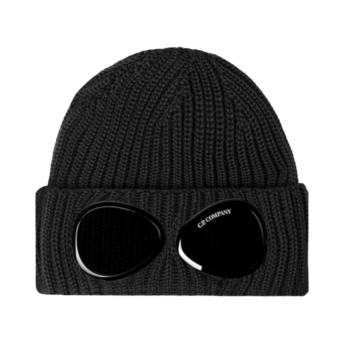 11CMAC122A005509A999 C.P. Company Extra Fine Merino Wool Goggle Beanie Black - 21FW