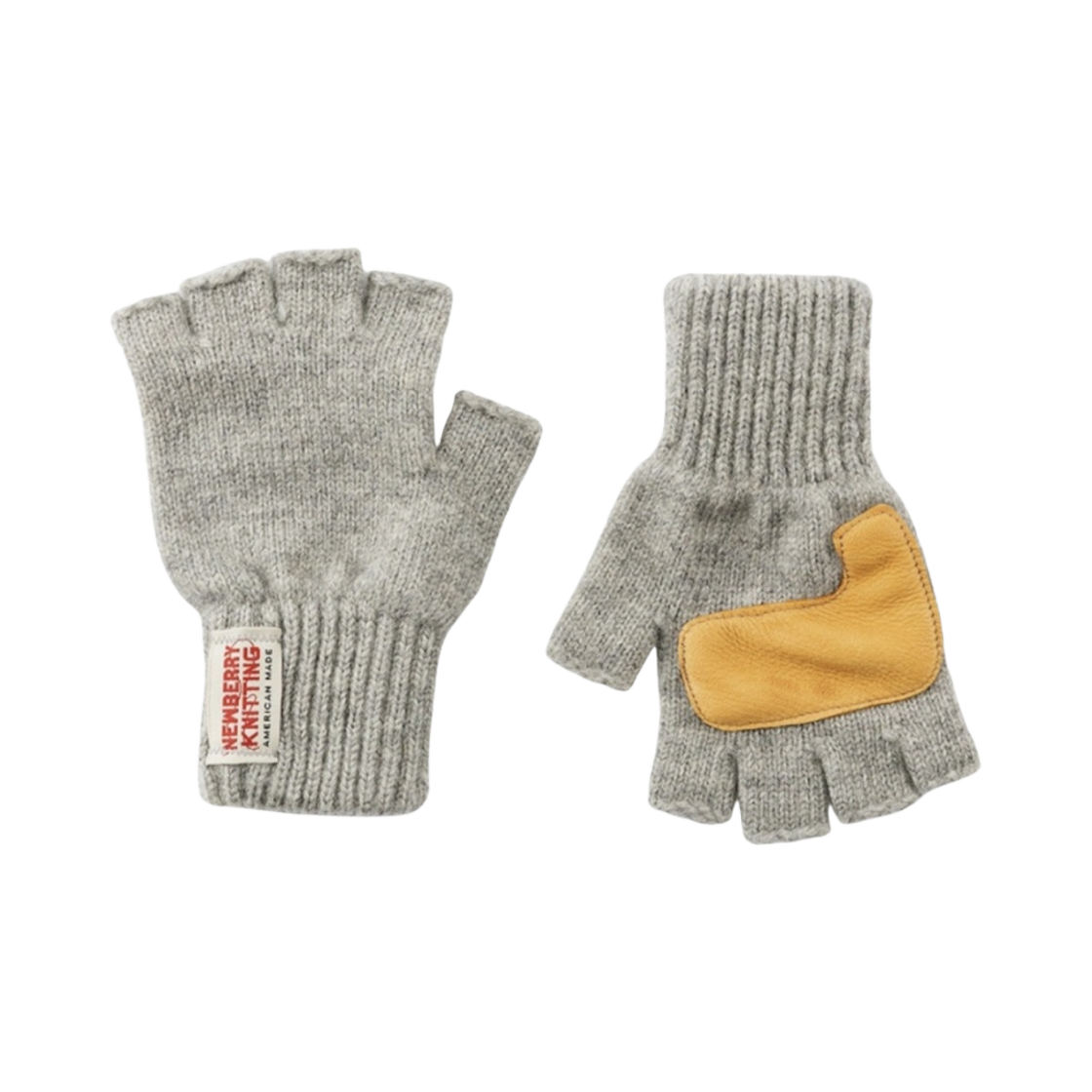 뉴베리니팅 디어스킨 핑거리스 글러브 헤더 그레이(Newberry Knitting Deerskin Fingerless Gloves Heather Grey)