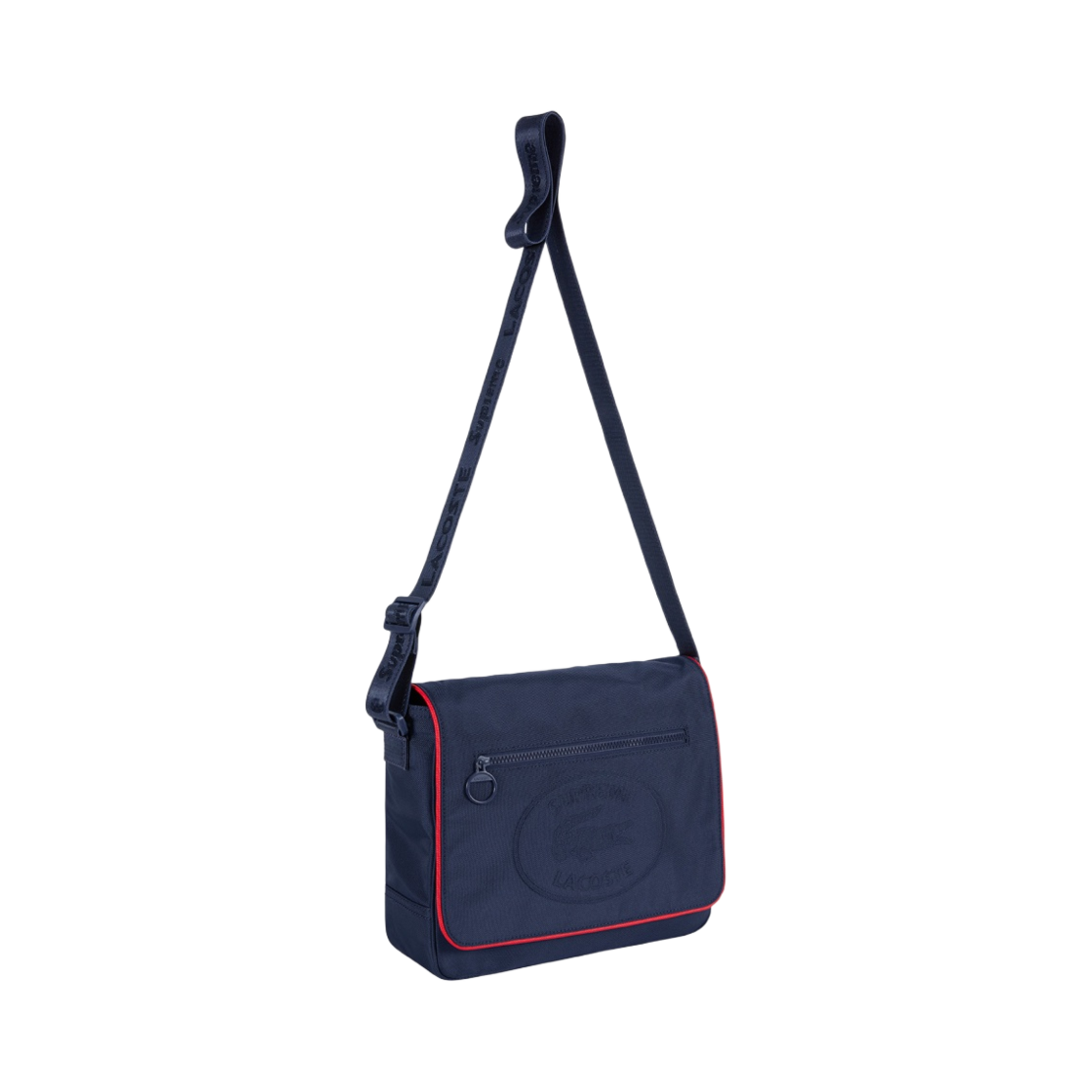 슈프림 x 라코스테 스몰 메신저 백 네이비 - 19FW(Supreme x Lacoste Small Messenger Bag Navy - 19FW)