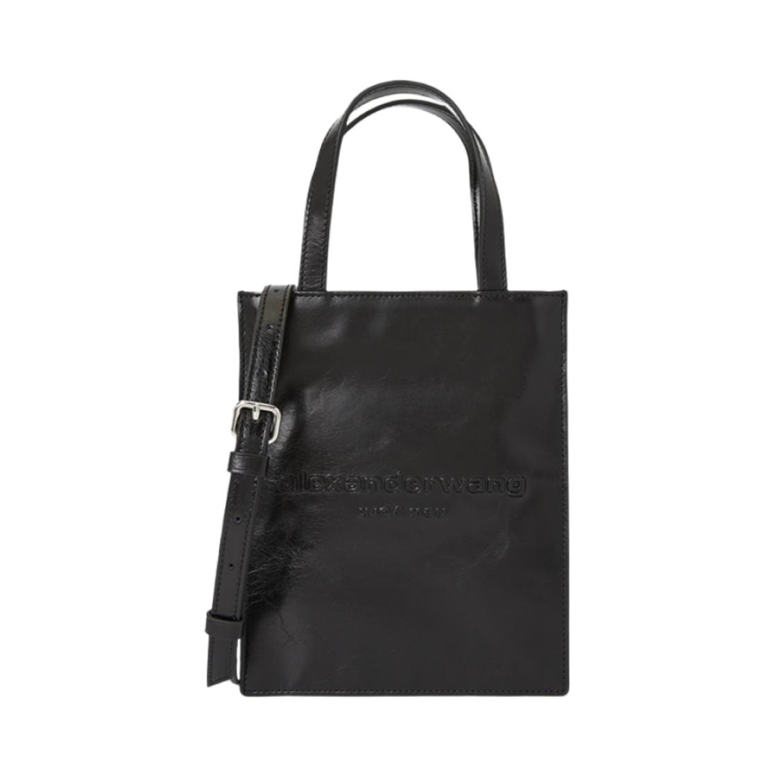 20125T89L001 Alexander Wang Leather Small Tote Bag Black