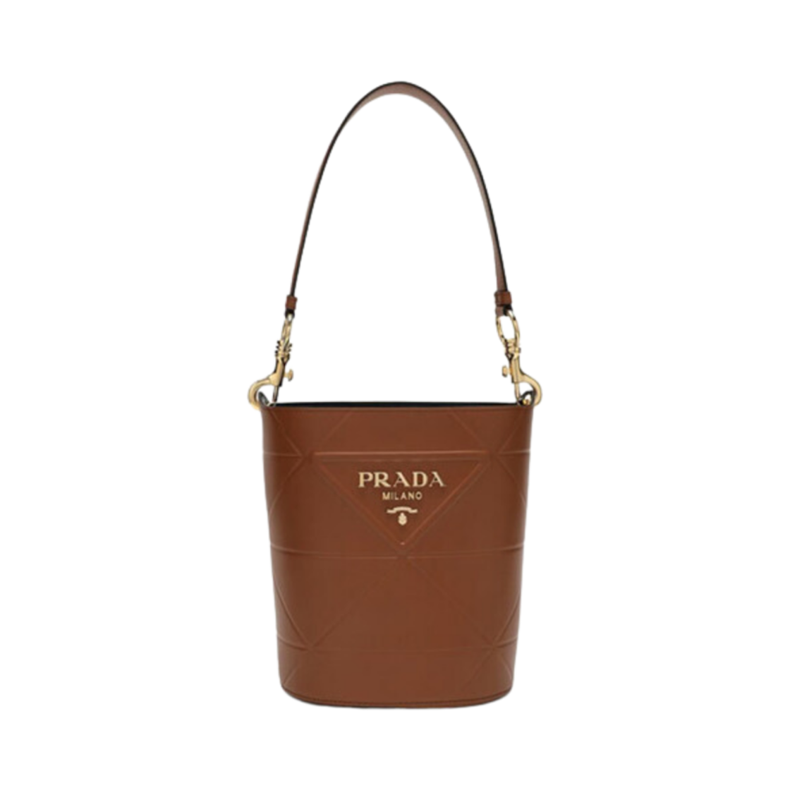 1BE048-ASK-F0XKV Prada Diamond Quilted Bucket Bag Brown