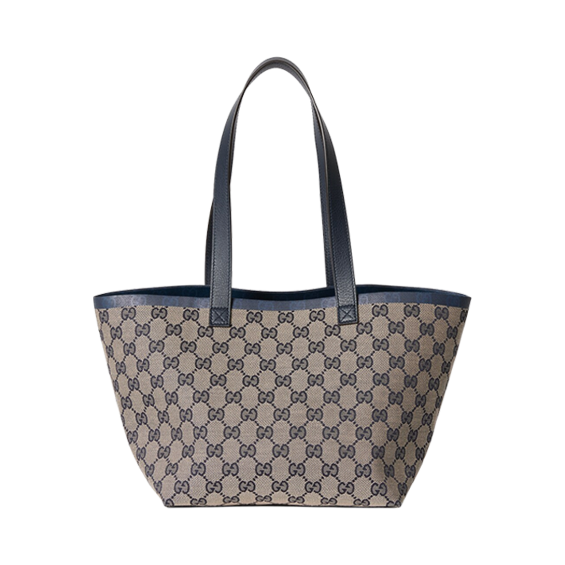 구찌 토티시마 스몰 토트백 베이지 블루 캔버스(Gucci Totissima Small Tote Bag Beige Blue Canvas) - 1