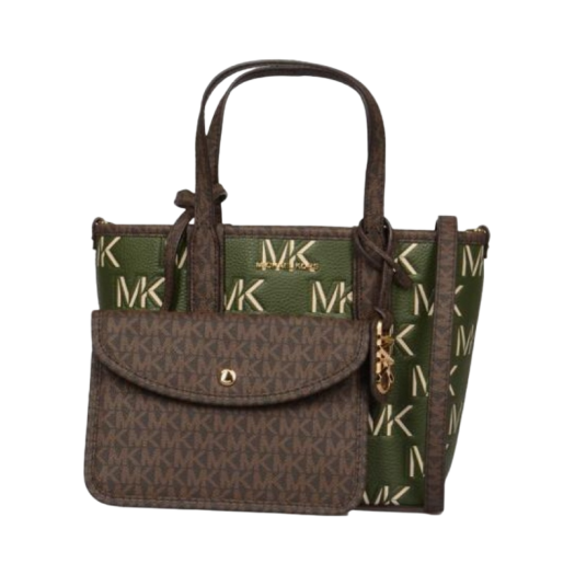 Michael Kors Eliza Extra Small Embossed Logo Tote Bag Amazon Green