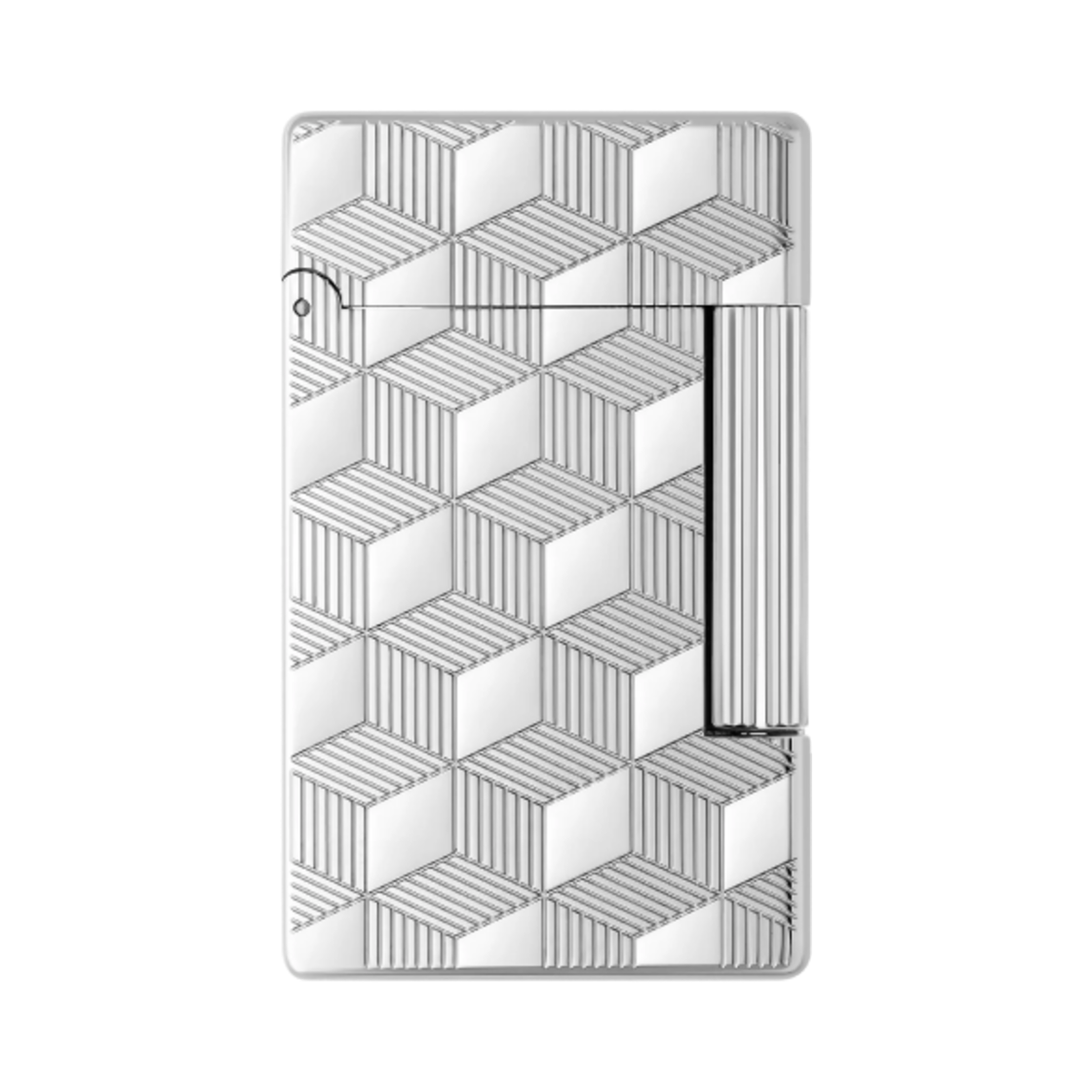 020840 S.T. Dupont Initial Guilloche Lighter Silver