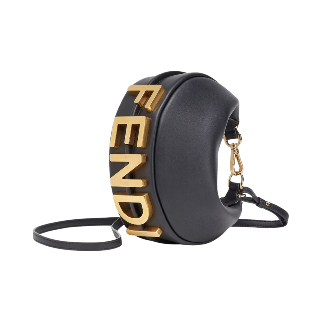 8BS081A5DYF1HEJ Fendi Fendigraphy Leather Mini Bag Black