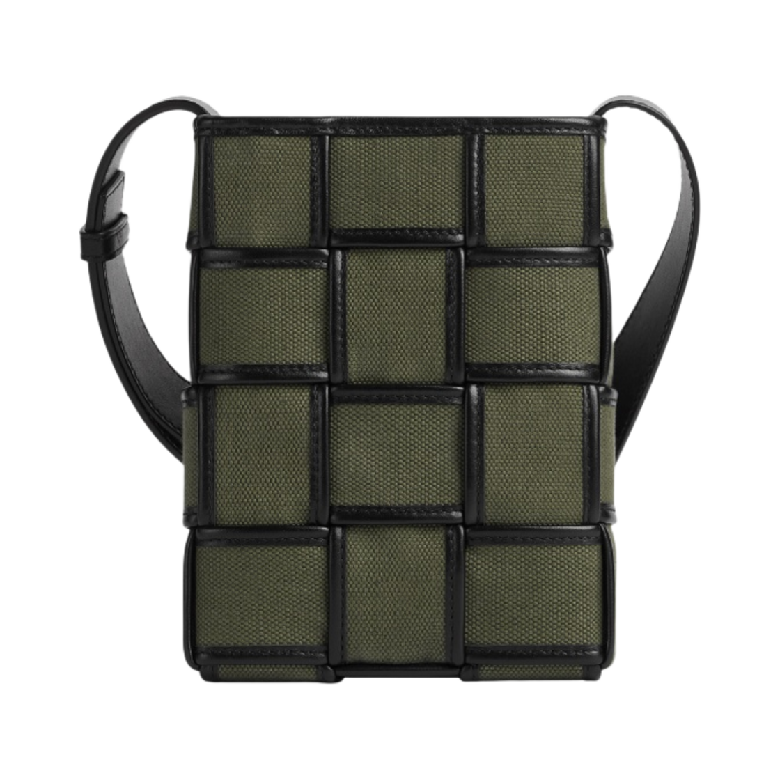 보테가 베네타 카세트백 폰 파우치 크로커다일 블랙(Bottega Veneta Cassette Phone Pouch Crocodile Black) - 1