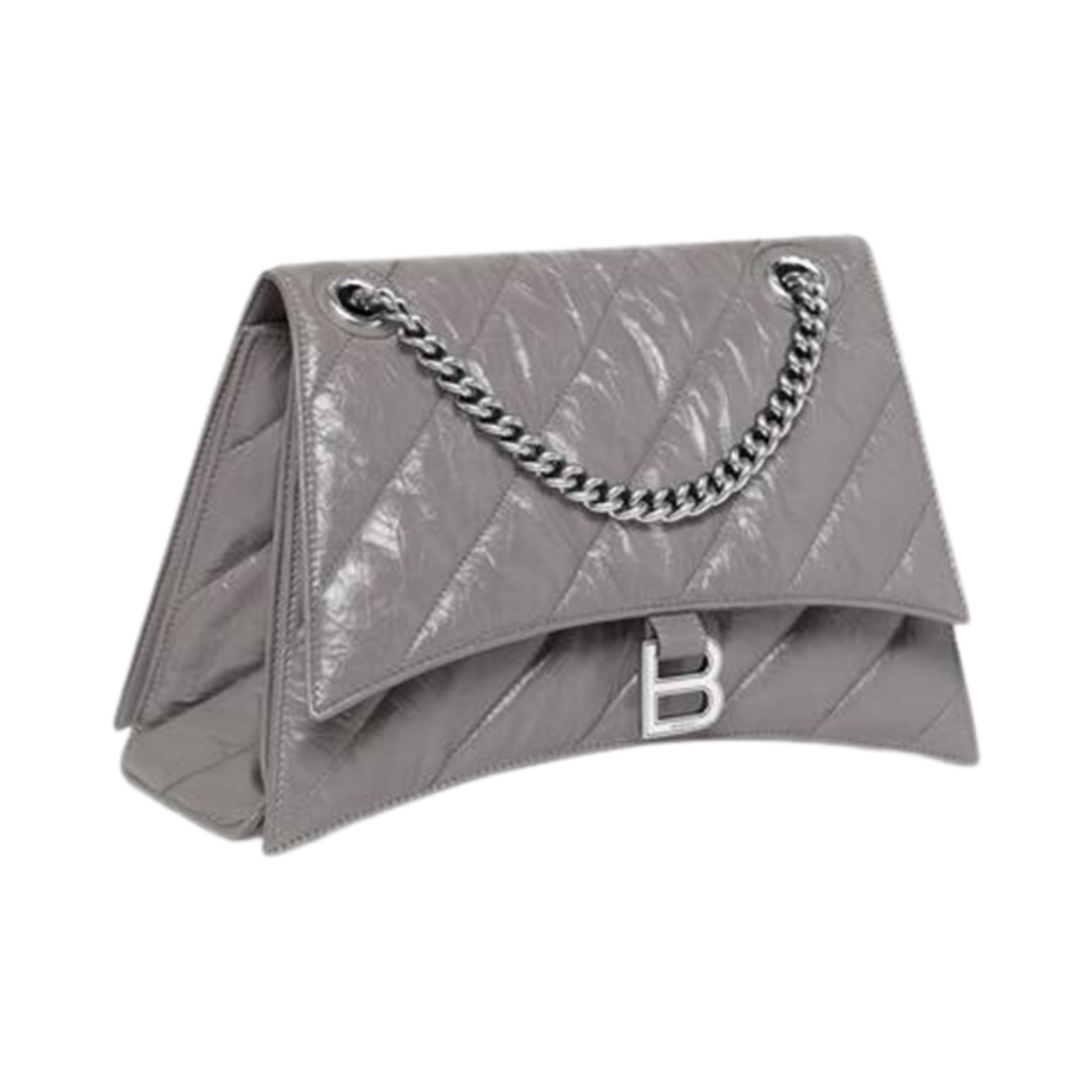 발렌시아가 크러쉬 미디움 체인백 퀼티드 다크 그레이(Balenciaga Crush Medium Chain Bag Quilted Dark Grey) - 2
