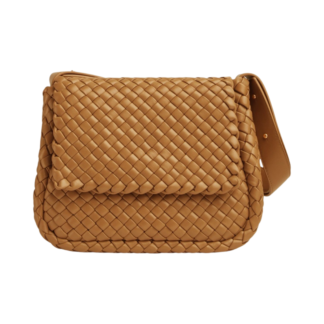 709418V01D19830 Bottega Veneta Cobble Shoulder Bag Caramel - 대표 이미지 #1