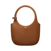 Courreges Holy Grained Leather Bag Tabac