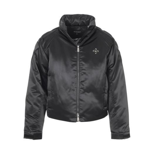 23FW029 Surgery Biker Embossing Puffer Jacket Black