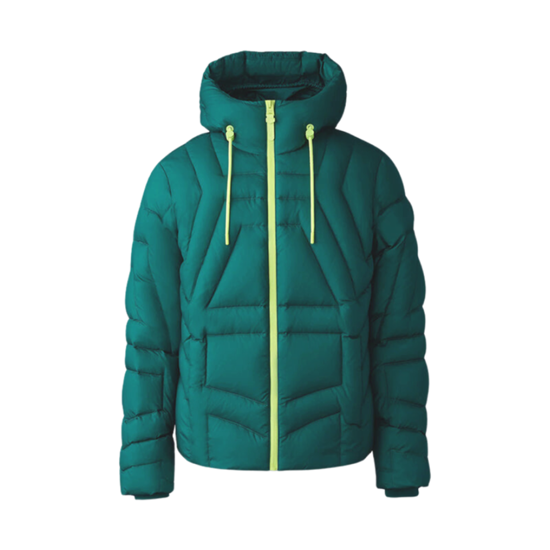 LUKE Mackage Luke Softwash Geometrical Channel Quilted Down Jacket Emerald