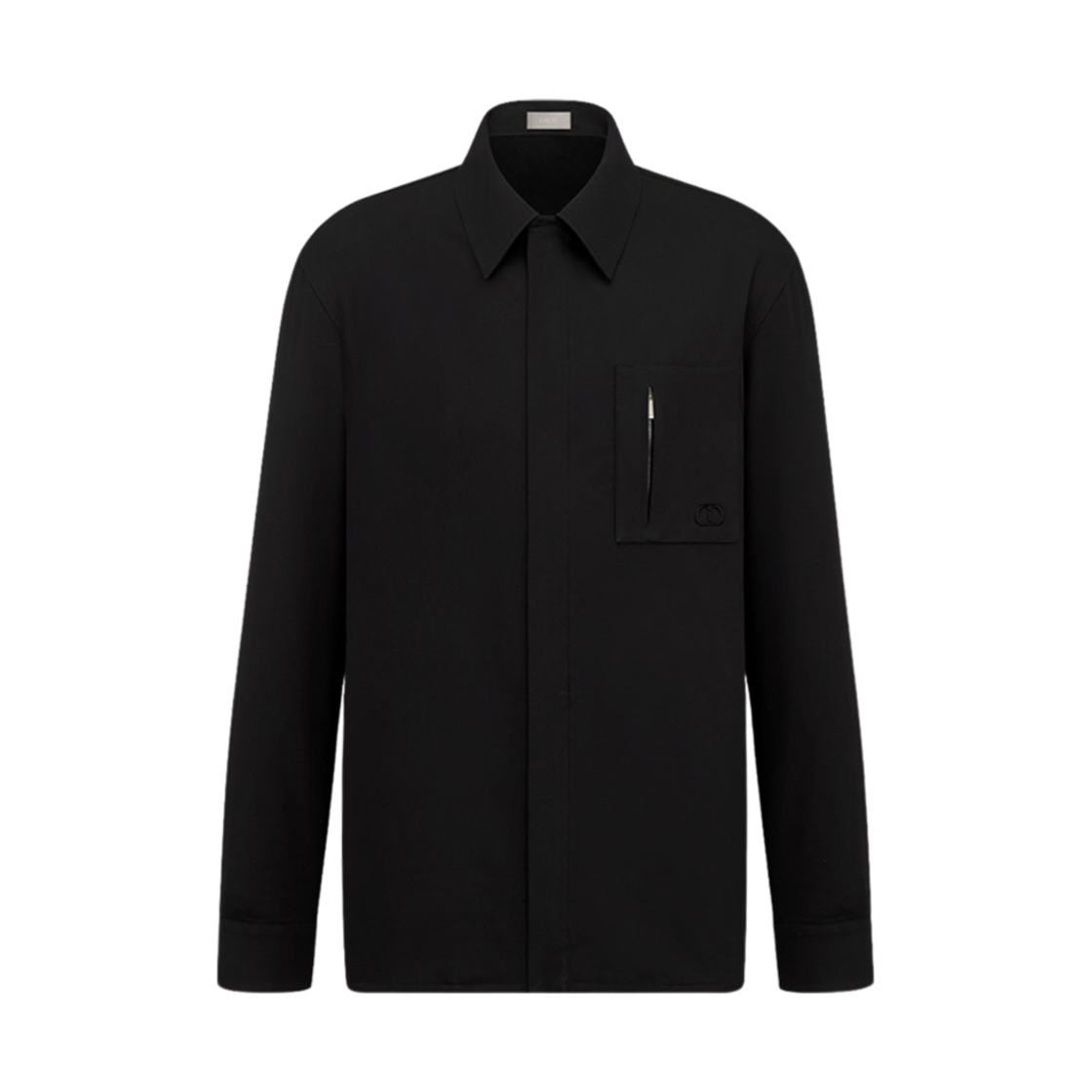 디올 CD 아이콘 자수 지퍼 셔츠 블랙(Dior CD Icon Embroidered Zipped Shirt Black)