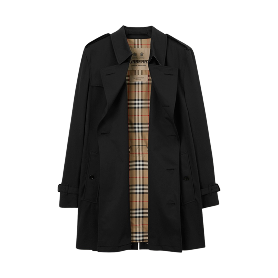 버버리 켄싱턴 헤리티지 트렌치 코트 블랙(Burberry Kensington Heritage Trench Coat Black) - 2