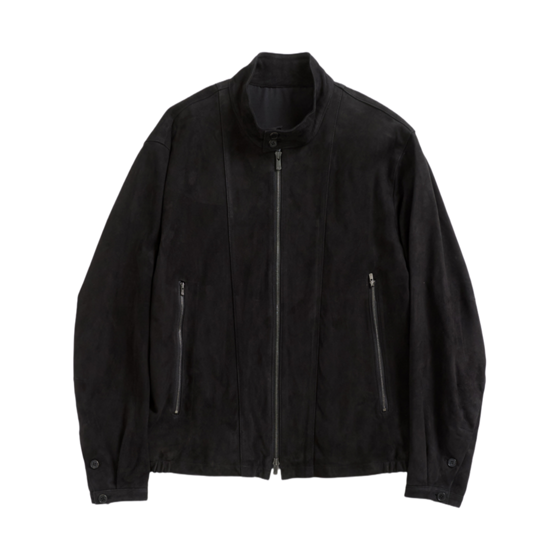 해칭룸 해링턴 스웨이드 레더 자켓 다크 네이비(Hatchingroom Harrington Suede Leather Jacket Dark Navy) - 1