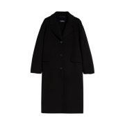 (W) S Max Mara James Single-Breasted Wool and Cashmere Coat Black