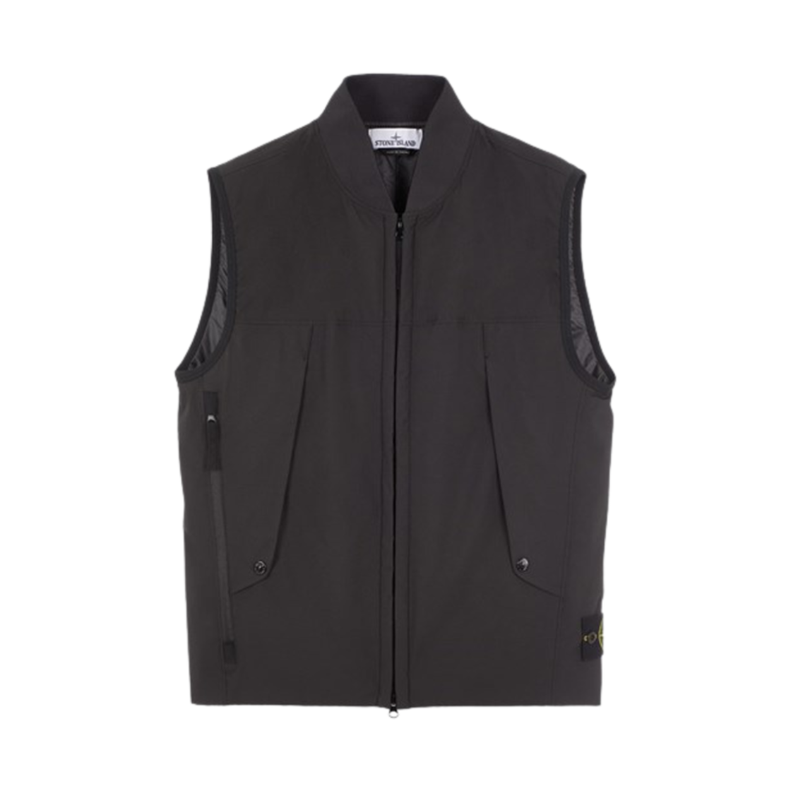 8015G0121-V0029 Stone Island G0121 Soft Shell-R E.Dye Technology In Recycled Polyester With Primaloft Insulation Technology Vest Black - 24SS