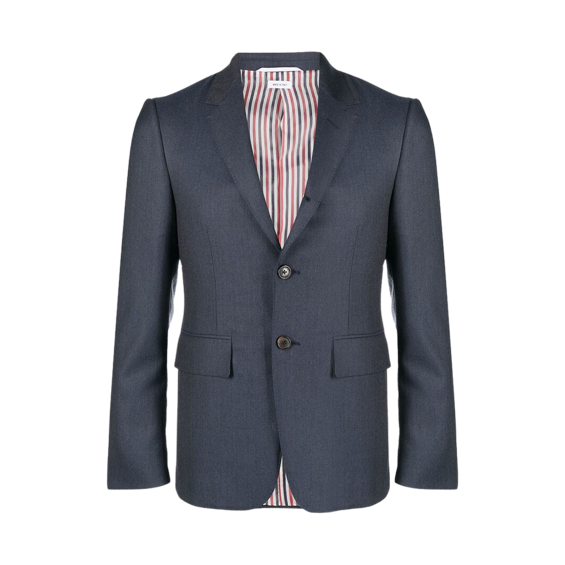 MJC001A-F0371-440 Thom Browne Super 120S Twill Classic Fit Jacket Deep Blue