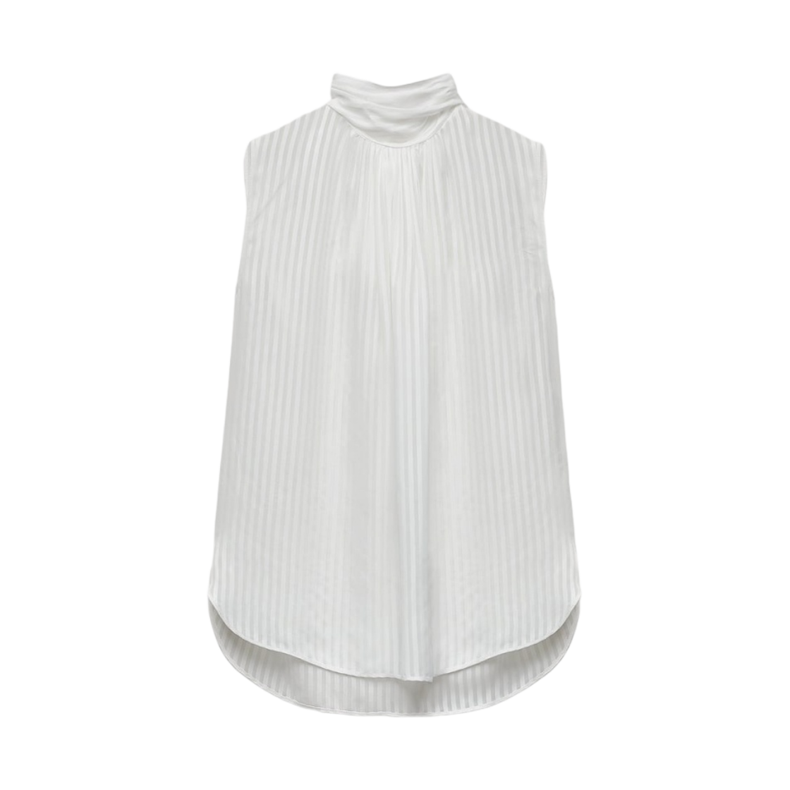 자라 ZW 리본 스트라이프 블라우스 화이트(Zara ZW Striped Blouse with Tie White) - 2