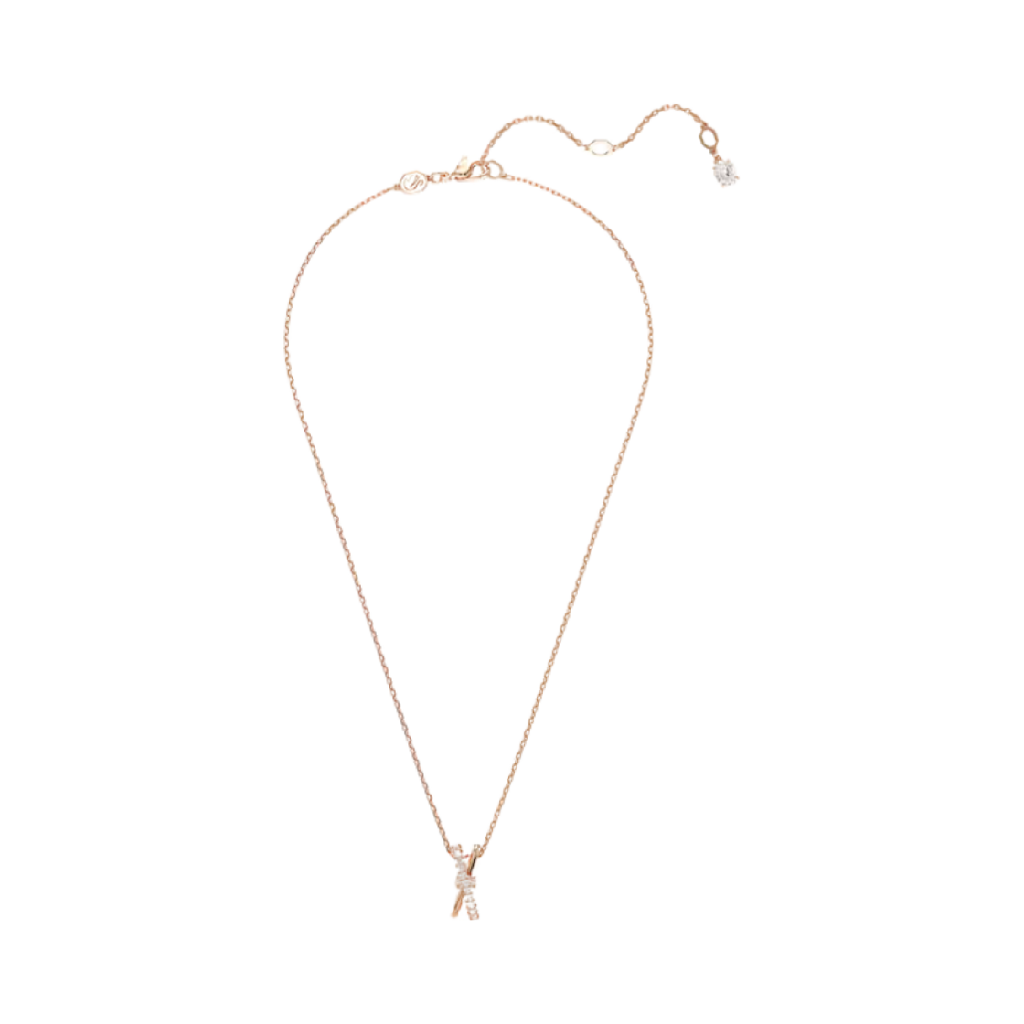 (W) 스와로브스키 하이퍼볼라 펜던트 믹스 컷 트위스트 화이트 로즈 골드 톤 플래팅((W) Swarovski Hyperbola Pendant Mixed Cut Twist White Rose Gold Tone Plated)