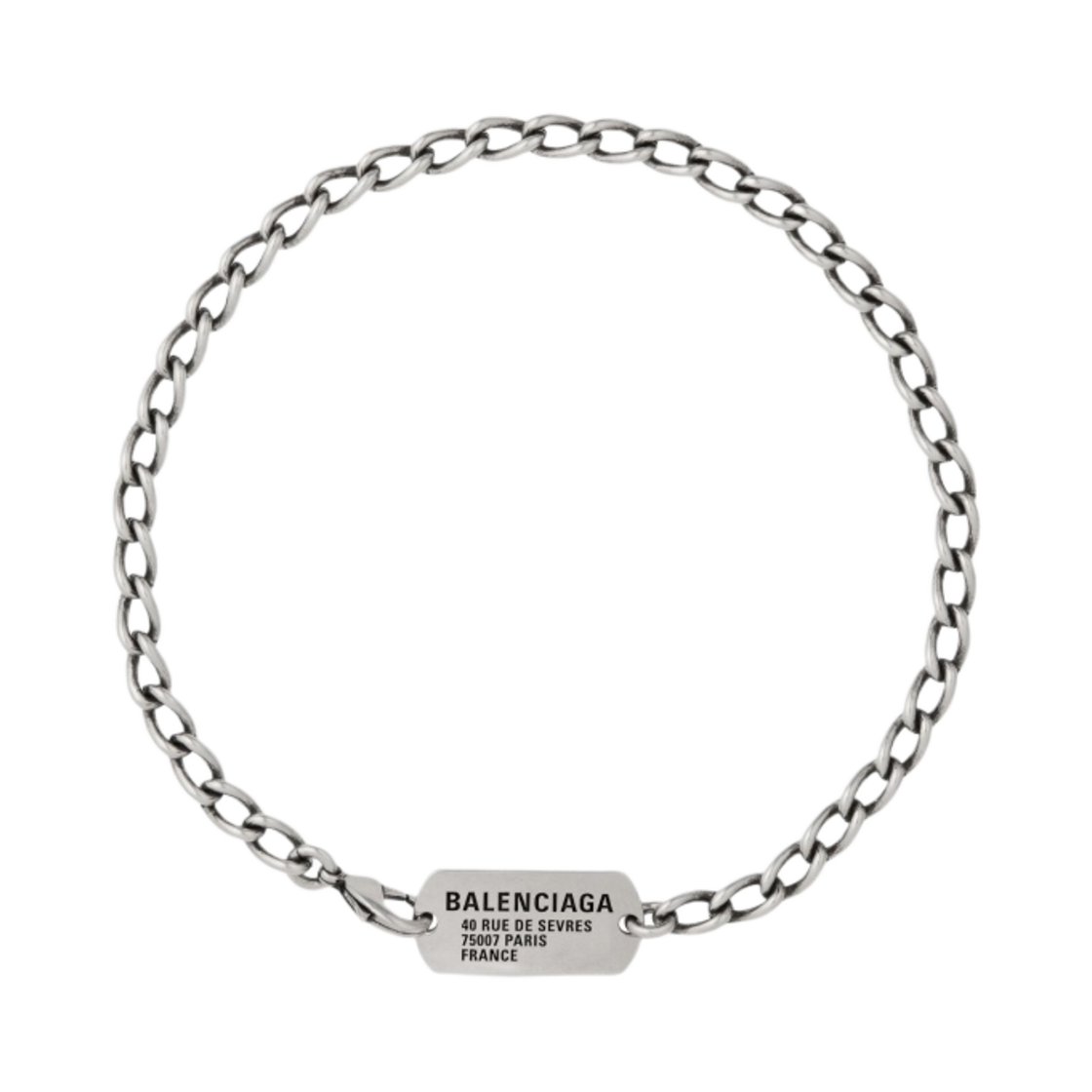 발렌시아가 태그 초커 앤티크 실버(Balenciaga Tags Choker Antique Silver) - 1