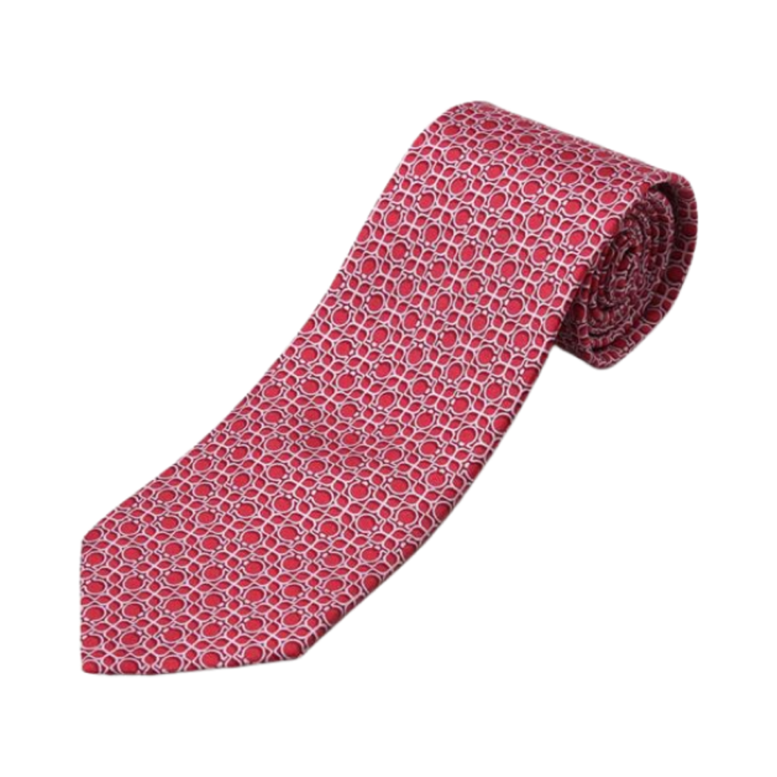 350949-768555 Ferragamo Gancini Silk Tie Red